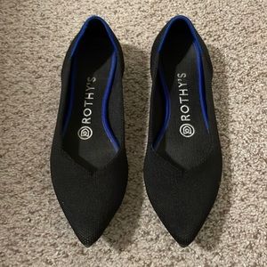 Rothy’s The Point Flat in black, size 7